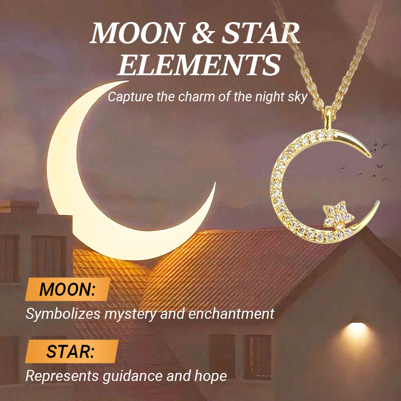 🎁 KØB 1 FÅ 1 GRATIS! 🌙✨ Lys nat: Måne-stjernehalskæde – Glow-in-the-dark elegance med himmelsk charme 💫🌌