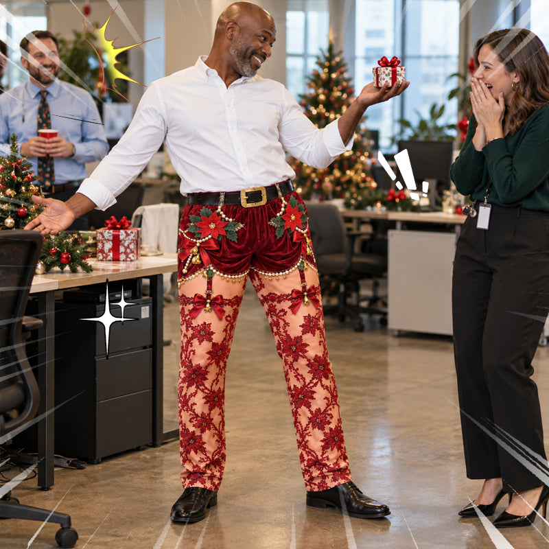 Sjove julebukser med optisk illusion