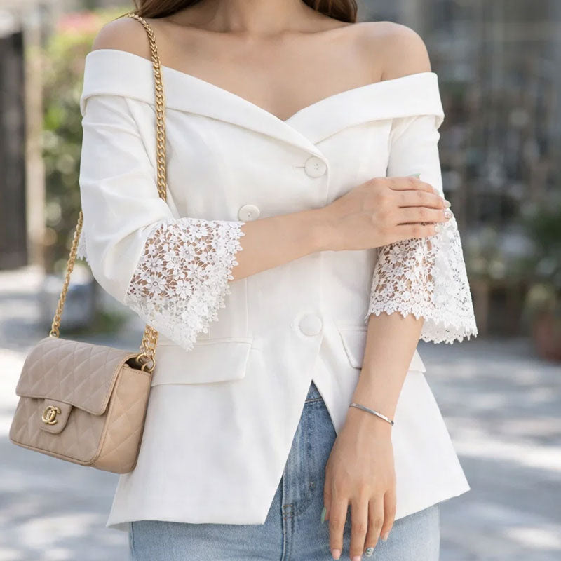 🌸 Elegante ærmer i blonde
