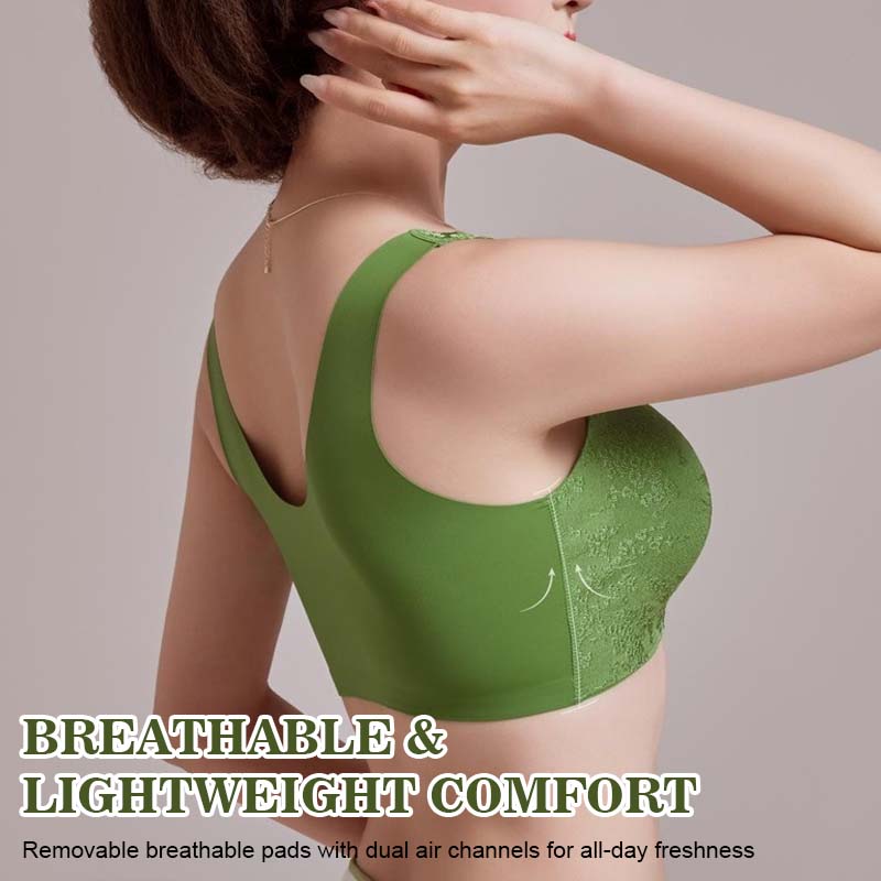 Præget jacquard-bh med frontlukning