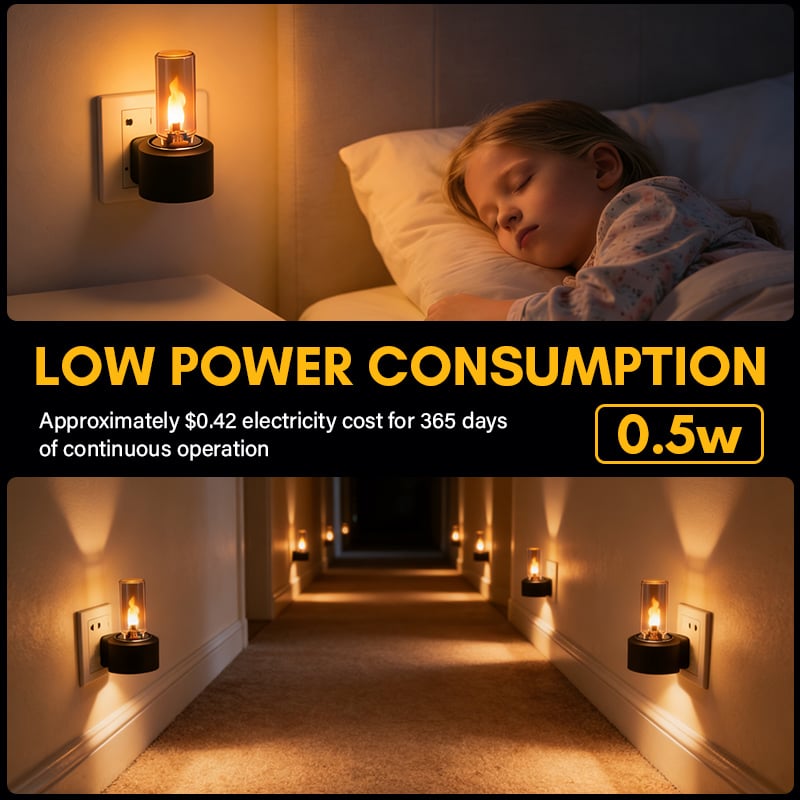 🔥USB-lampe med realistisk flamm