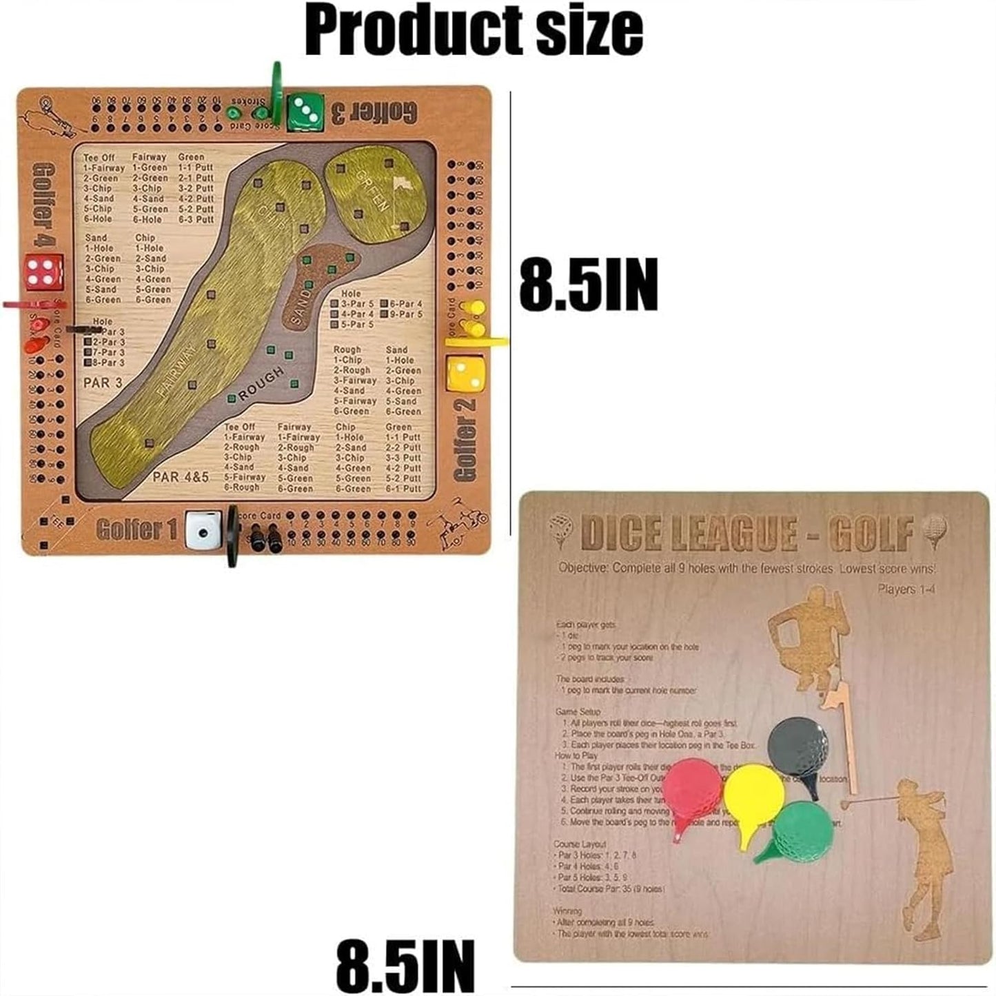 ⛳Bordspil med terninger og golf🎲✨