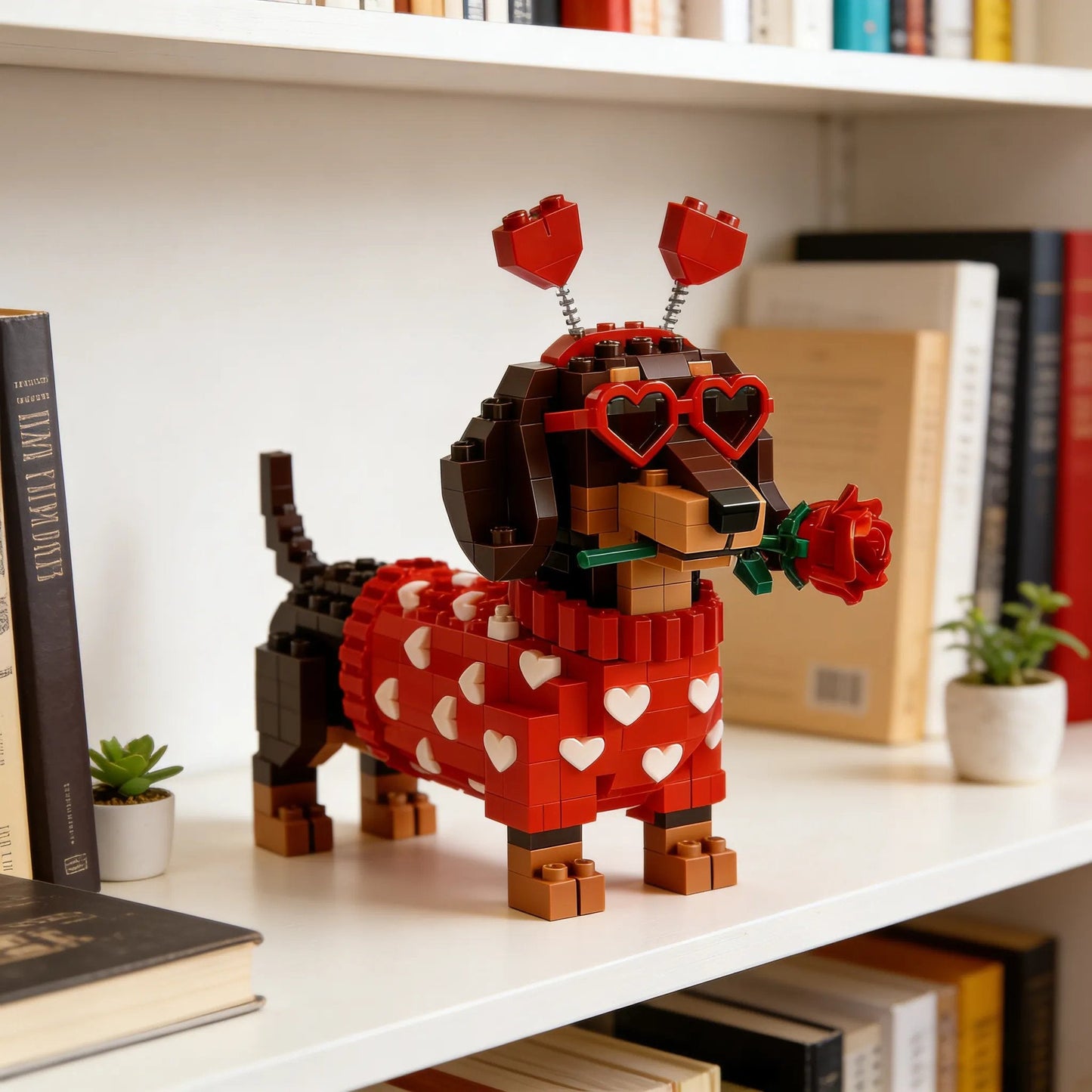 💖 2026 Valentinsdagseksklusivt dachshund-klodsesæt