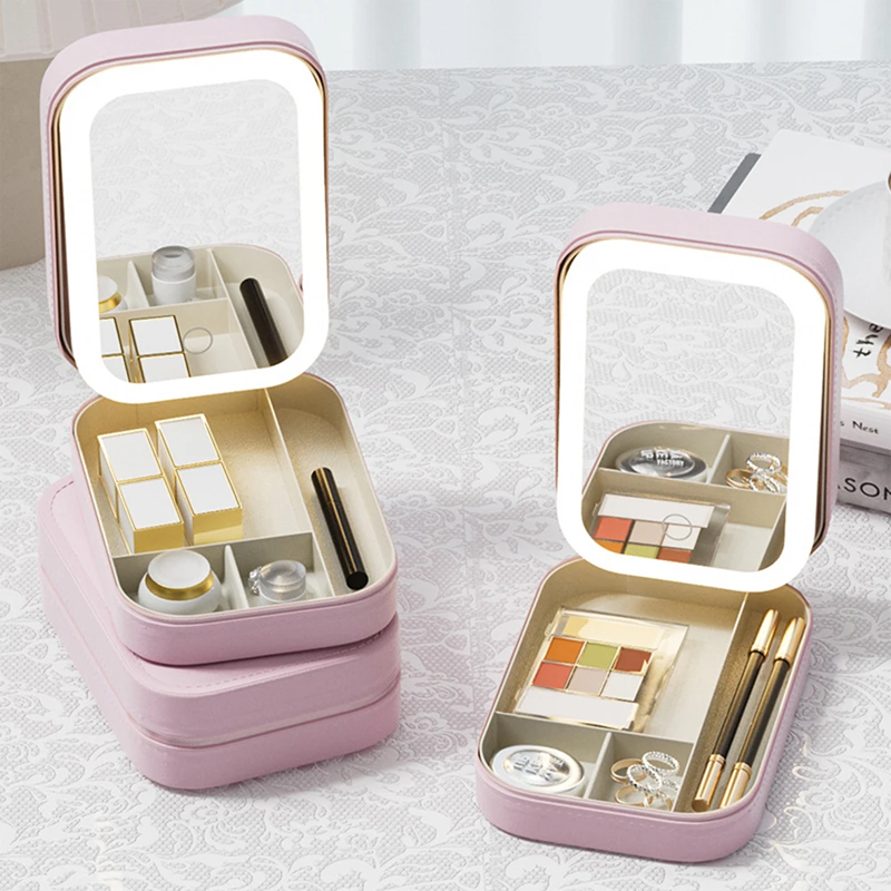 Justerbar makeup-spejl i tre LED-farve