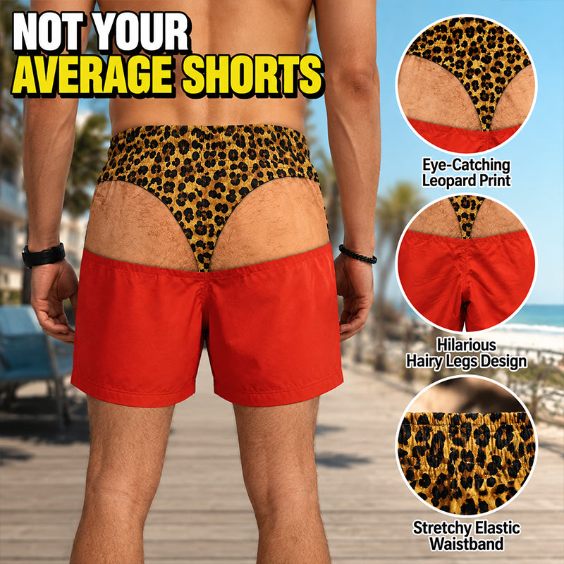 🩳 Strandshorts til mænd med leopardmønster