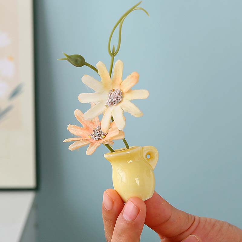 🌼 Keramiske mini-vasekøleskabsmagneter