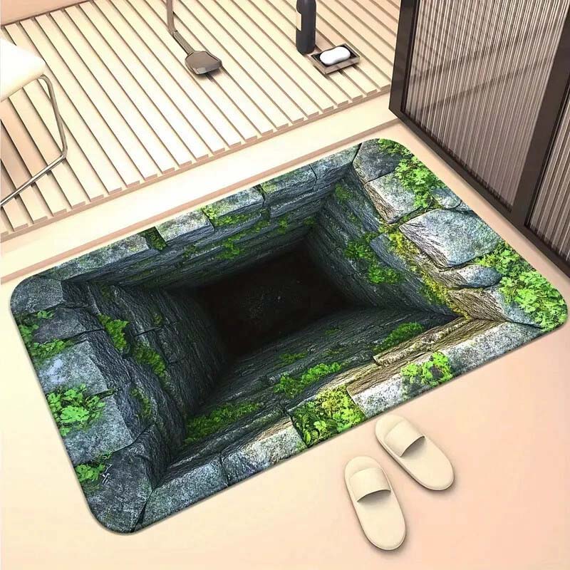 Visuel illusion Endless Abyss mønster HD-trykt skridsikker dørmåtte