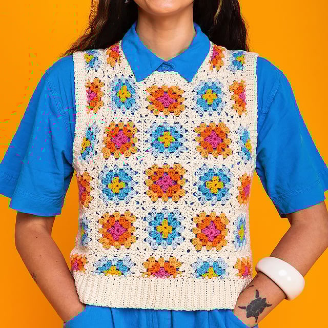 [50 miks og match design]The Granny Square Card Deck/The Granny Square Card Deck,Knitting Pattern Set