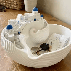 🌊Sidste dag med 50 % rabat – Santorini opbevaringsskål
