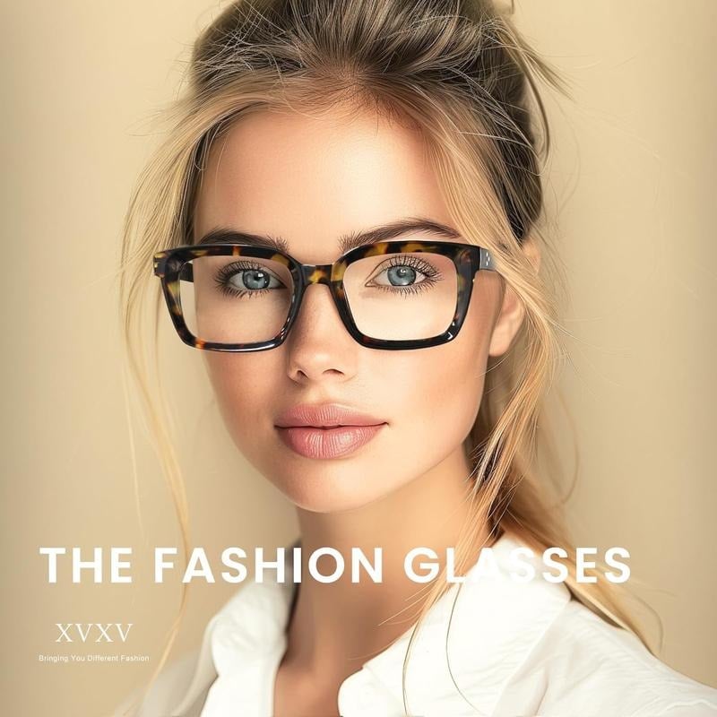 👓3-pak tortoiseshell læsebriller - Blålysblokerende oversized firkantede læsebriller
