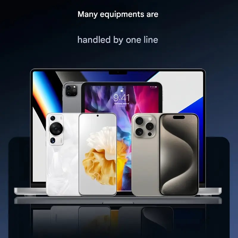 ⚡2-i-1 usynlig holder-opladerkabel – 240 W hurtigopladerkabel med indbygget telefonholder