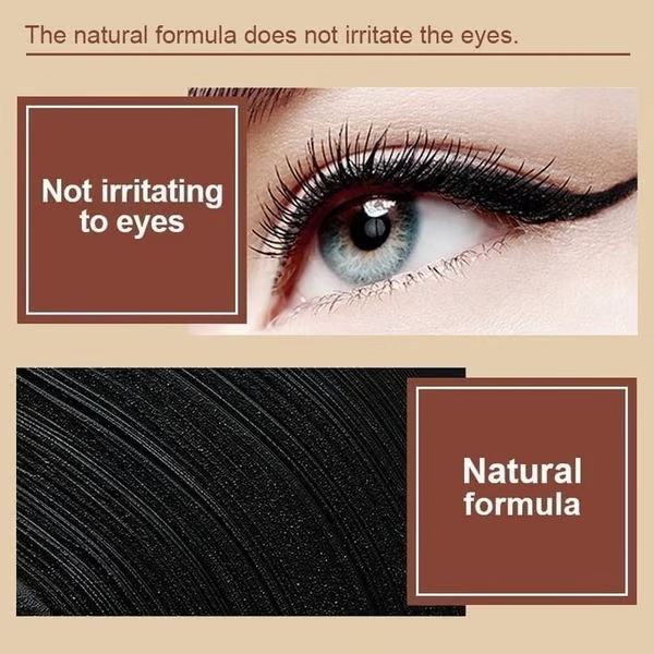 Naturlig sort langtidsholdbar gel eyeliner, vandfast, naturlig formel, sikker og ufarlig, skånsom og let at fjerne