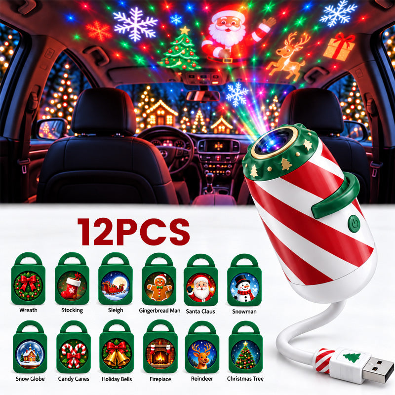 Merry Ride-julebilprojektorlampe