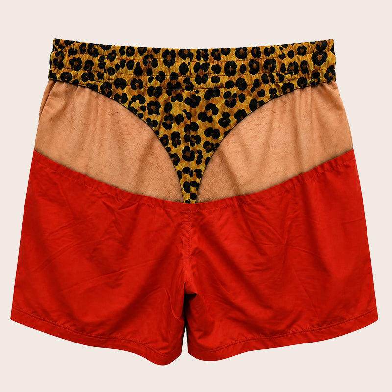 🩳 Strandshorts til mænd med leopardmønster