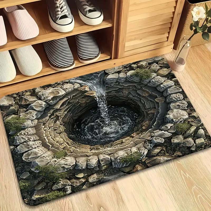 Visuel illusion Endless Abyss mønster HD-trykt skridsikker dørmåtte