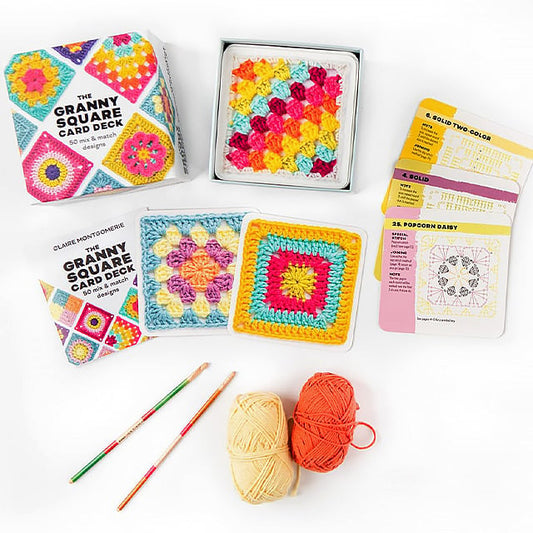 [50 miks og match design]The Granny Square Card Deck/The Granny Square Card Deck,Knitting Pattern Set