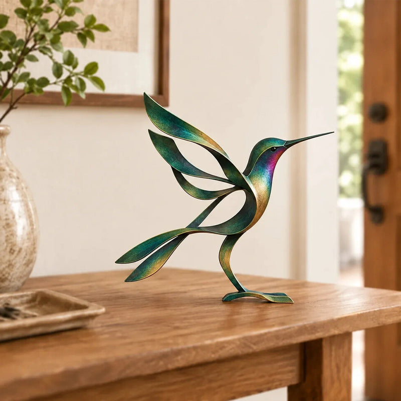 🕊️Elegant og minimalistisk fugleskulptur i metal – flygtige øjeblikke af lethed i naturen!