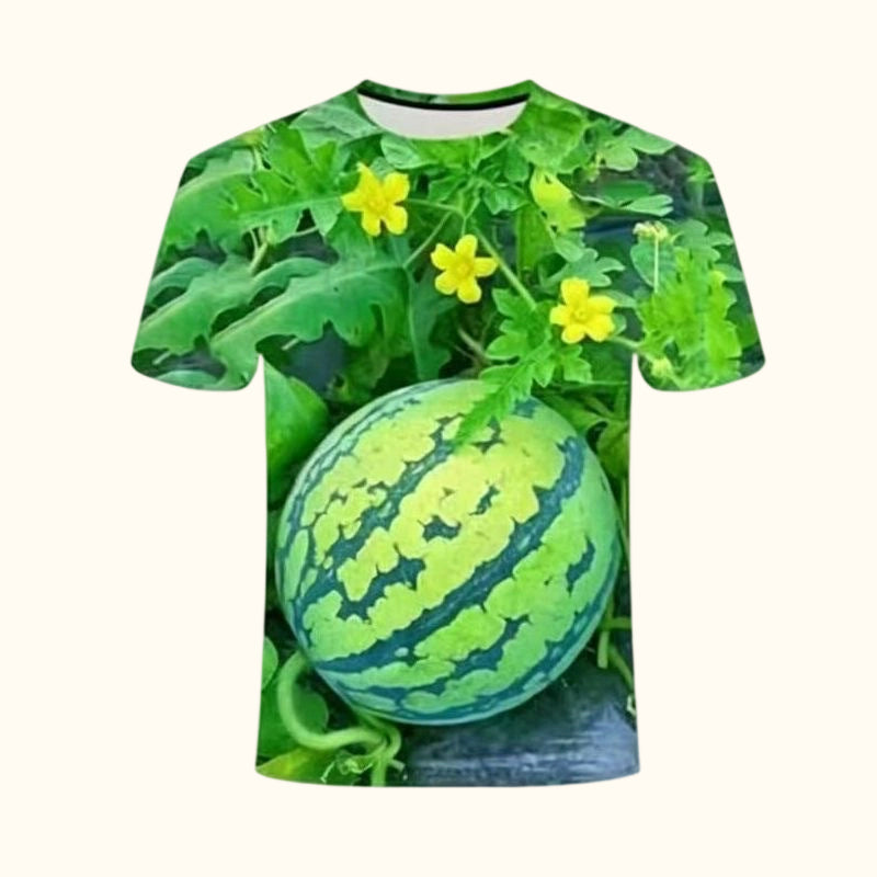 🍉 Sjovt T-shirt-sæt med vandmelon-print