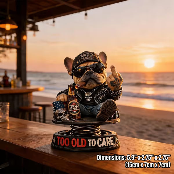 „Too Old To Care“ Rebel Eagle-bobblehead til instrumentbrættet – sjovt og sejt bilpynt til bilisten