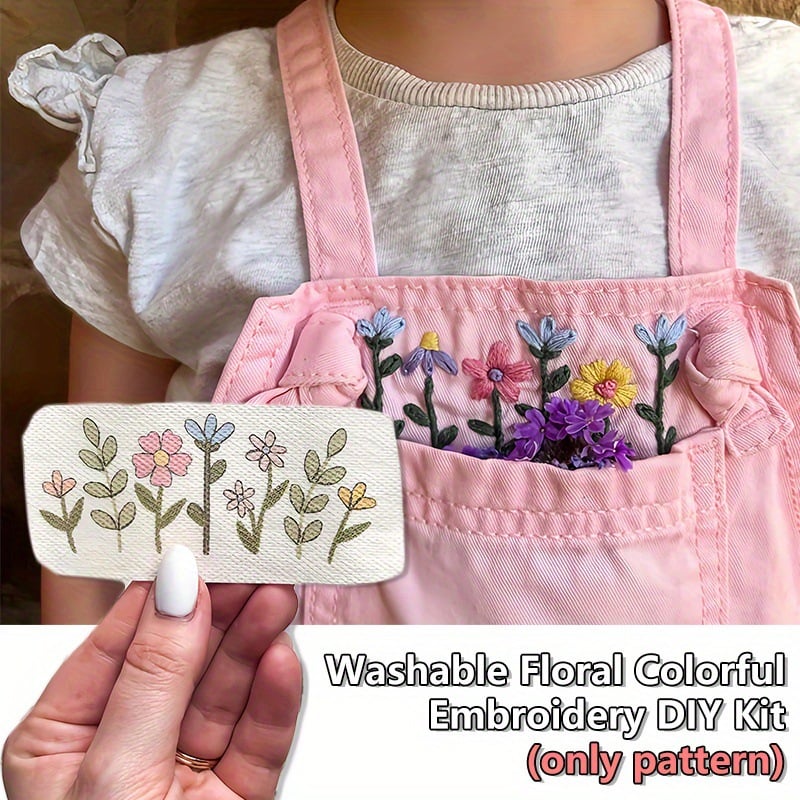 🌸Blomsterlinjer Designede blomsterbordurmønstre Broderimønstre – Broderi & Stitch for begyndere