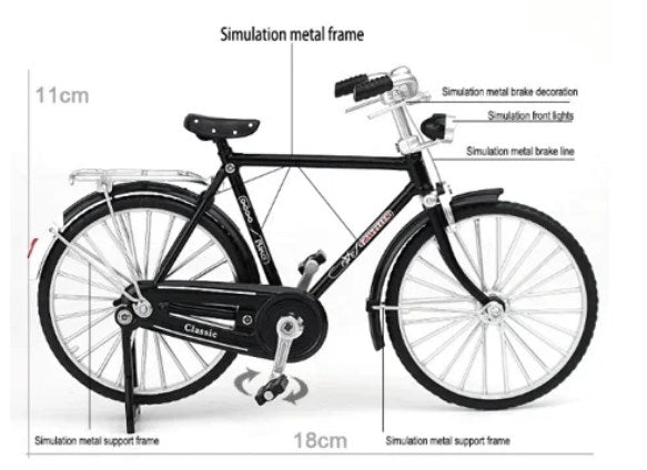 🚲 BEGRÆNSET TILBUD: 50 % RABAT! ✨ DIY-retrocykel i skala 1:10 – metallegering, realistiske detaljer, bordpynt og gave 🎁