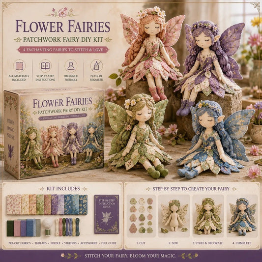 🔥SIDSTE DAG 50 % RABAT – 🧵Fairy Patchwork DIY-kollektion