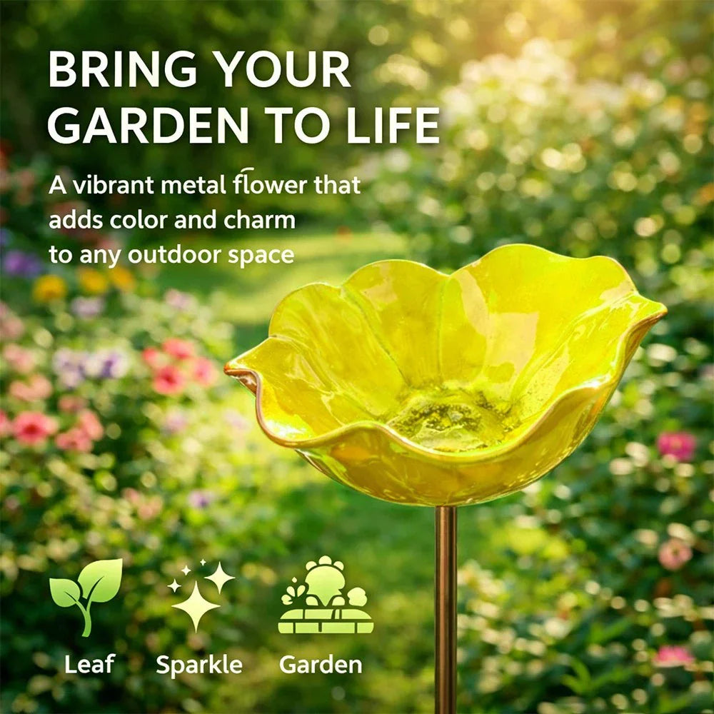 💖🎁Gaver til mors dag 2026 --🎁Håndlavet blomsterpind i metal til haven🐦