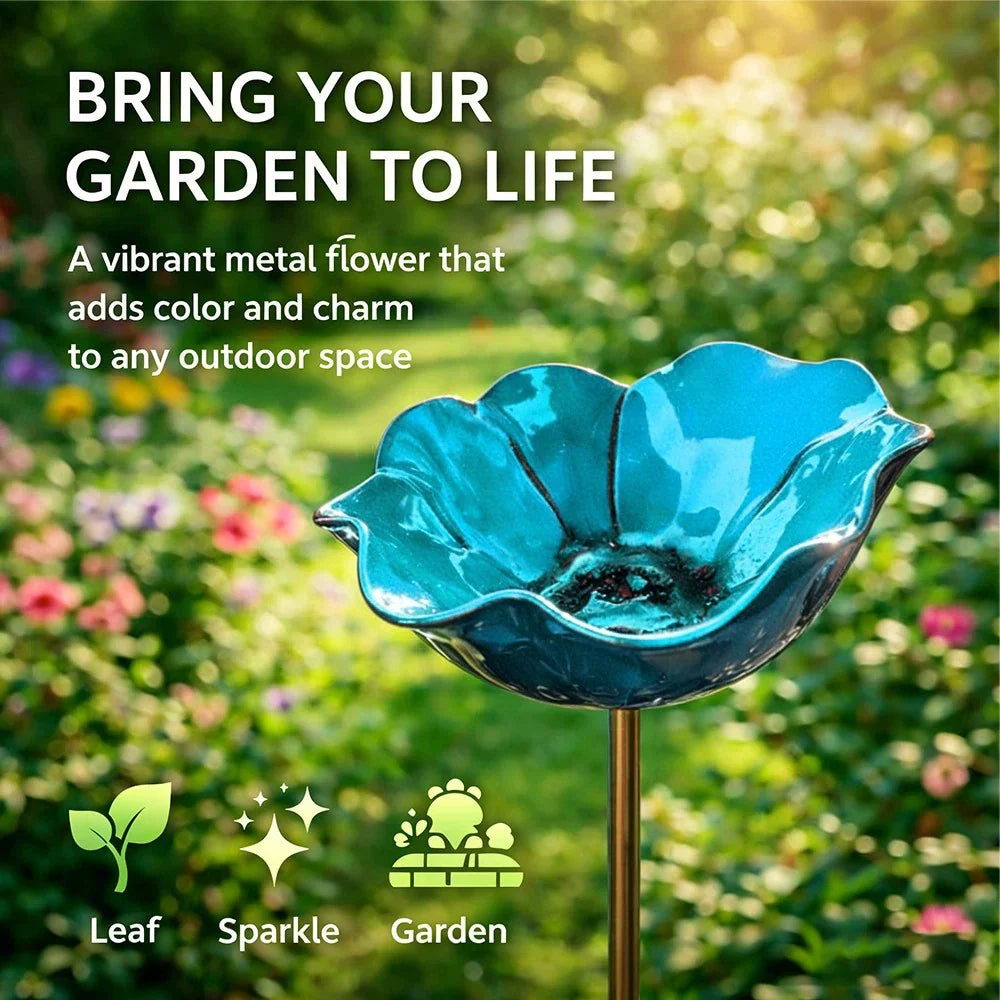 💖🎁Gaver til mors dag 2026 --🎁Håndlavet blomsterpind i metal til haven🐦