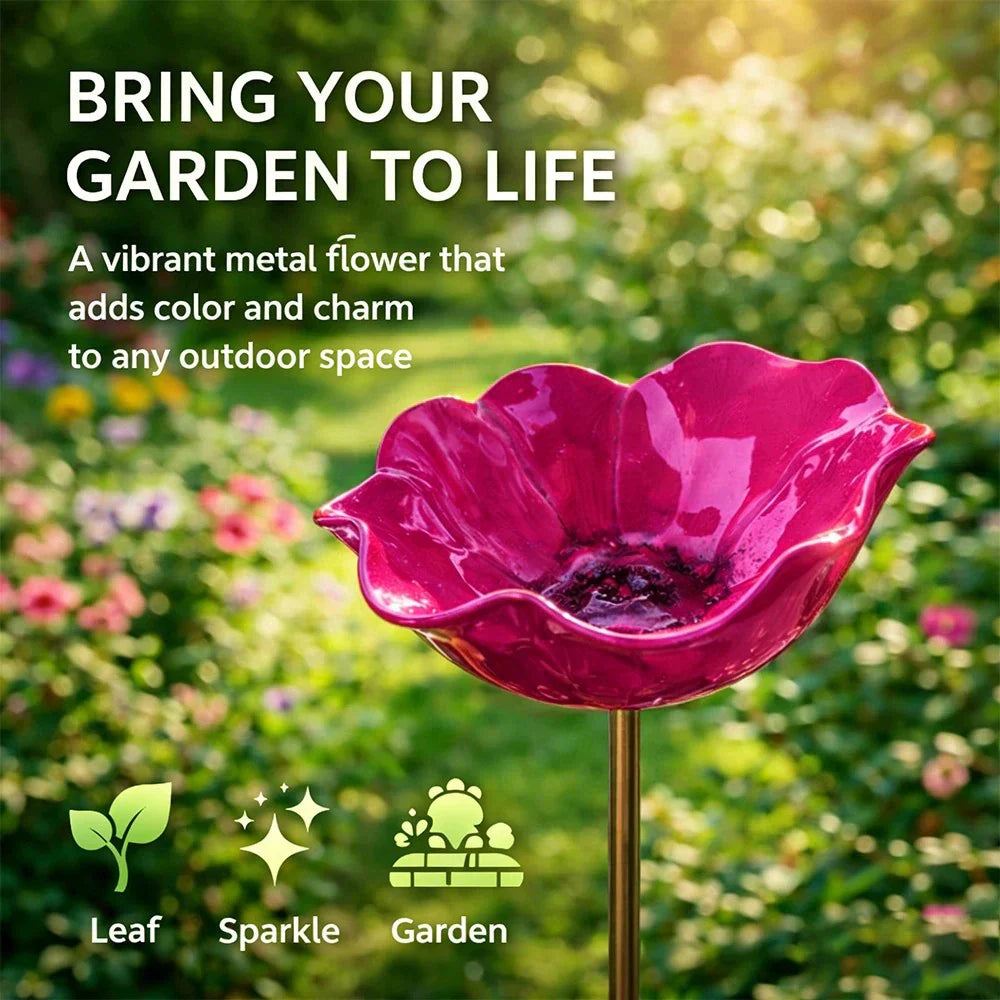 💖🎁Gaver til mors dag 2026 --🎁Håndlavet blomsterpind i metal til haven🐦