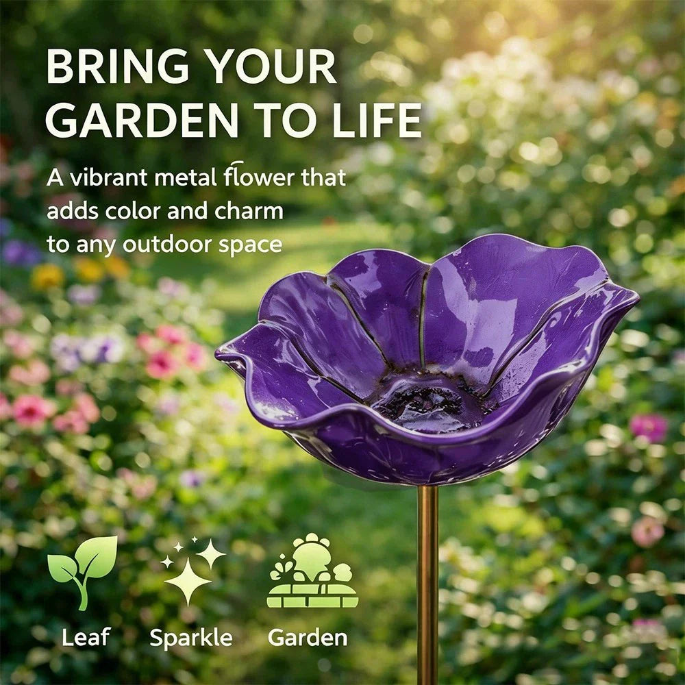 💖🎁Gaver til mors dag 2026 --🎁Håndlavet blomsterpind i metal til haven🐦