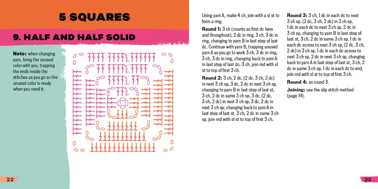 [50 miks og match design]The Granny Square Card Deck/The Granny Square Card Deck,Knitting Pattern Set
