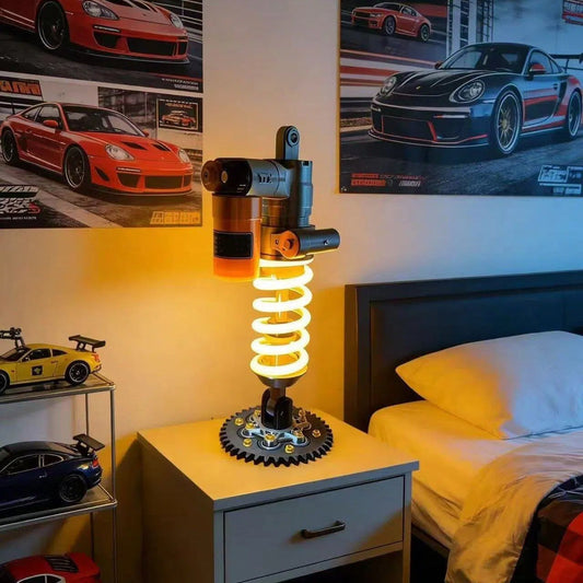 🎁Farsdags-tilbud🔥Inspirerende lampe i form af en støddæmper – justerbar LED-lampe til gamere og bilentusiaster (⏰Gratis fragt)