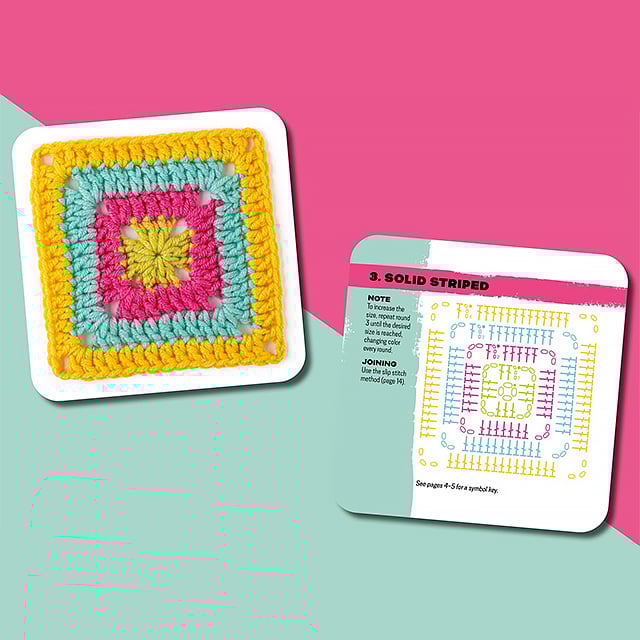 [50 miks og match design]The Granny Square Card Deck/The Granny Square Card Deck,Knitting Pattern Set