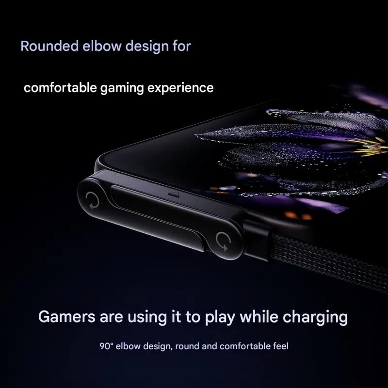 ⚡2-i-1 usynlig holder-opladerkabel – 240 W hurtigopladerkabel med indbygget telefonholder