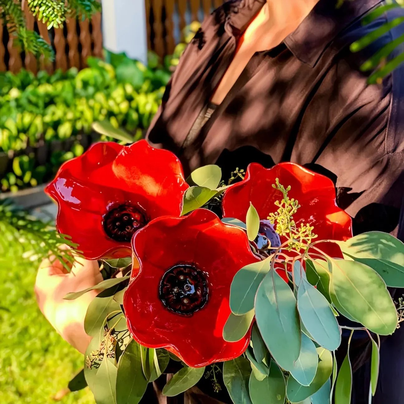 💖🎁Gaver til mors dag 2026 --🎁Håndlavet blomsterpind i metal til haven🐦