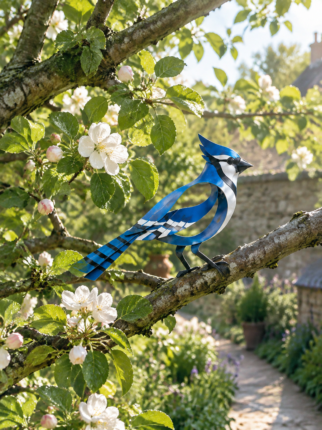 🕊️Elegant og minimalistisk fugleskulptur i metal – flygtige øjeblikke af lethed i naturen!