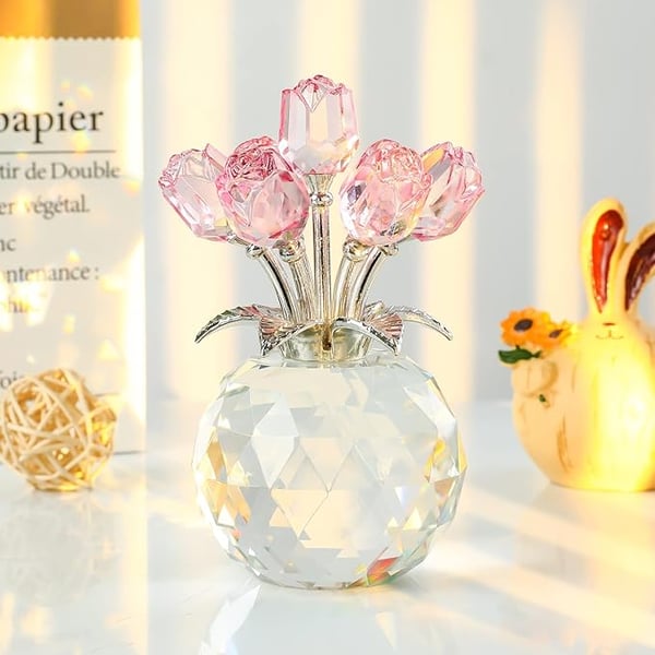 🌈✨Krystalrose-blomsterhåndværk – Valentinsdag-gave