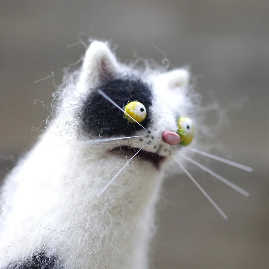 🎄✨Uldfilt-kæledyr – finurlige håndlavede ledsagere