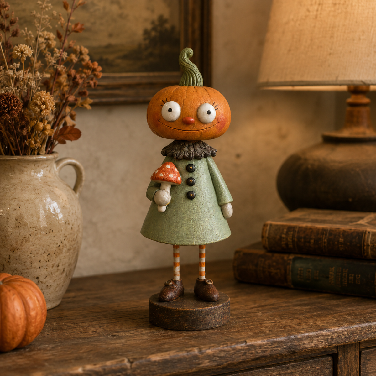 🎃Primitive Pumpkin Friends – Samling af vintage Halloween-figurer