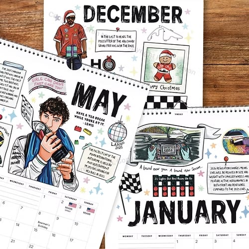 🏎️📅F1 Scrapbook Race Calendar 2026 — Den ultimative vægkalender for racerfans