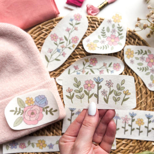 🌸Blomsterlinjer Designede blomsterbordurmønstre Broderimønstre – Broderi & Stitch for begyndere