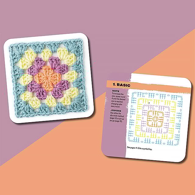 [50 miks og match design]The Granny Square Card Deck/The Granny Square Card Deck,Knitting Pattern Set