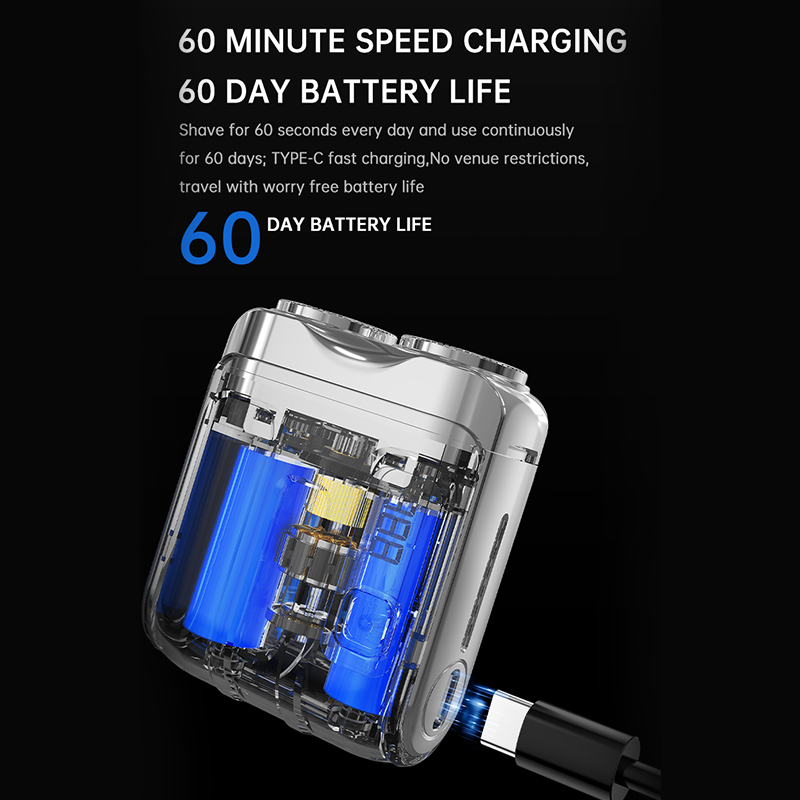 ⚡ 50 % RABAT I BEGRÆNSET PERIODE! 💥 Bærbar mini-elektrisk barbermaskine til mænd – AI-skægdetektering, magnetisk hoved, hurtigopladning ✨