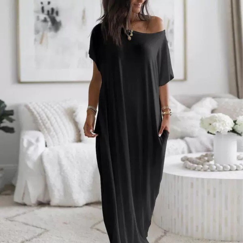 💎 SOMMERKJOLE! 💎 Åndbar V-udskæring, lommer og krølfri – perfekt til rejser ✈️👗