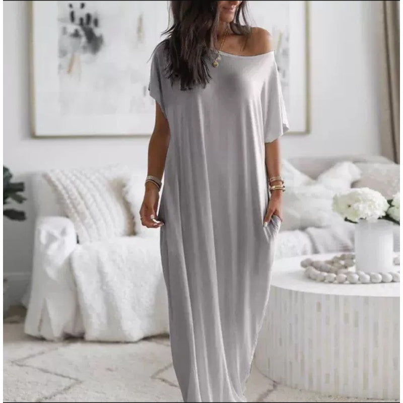💎 SOMMERKJOLE! 💎 Åndbar V-udskæring, lommer og krølfri – perfekt til rejser ✈️👗