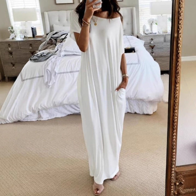 💎 SOMMERKJOLE! 💎 Åndbar V-udskæring, lommer og krølfri – perfekt til rejser ✈️👗