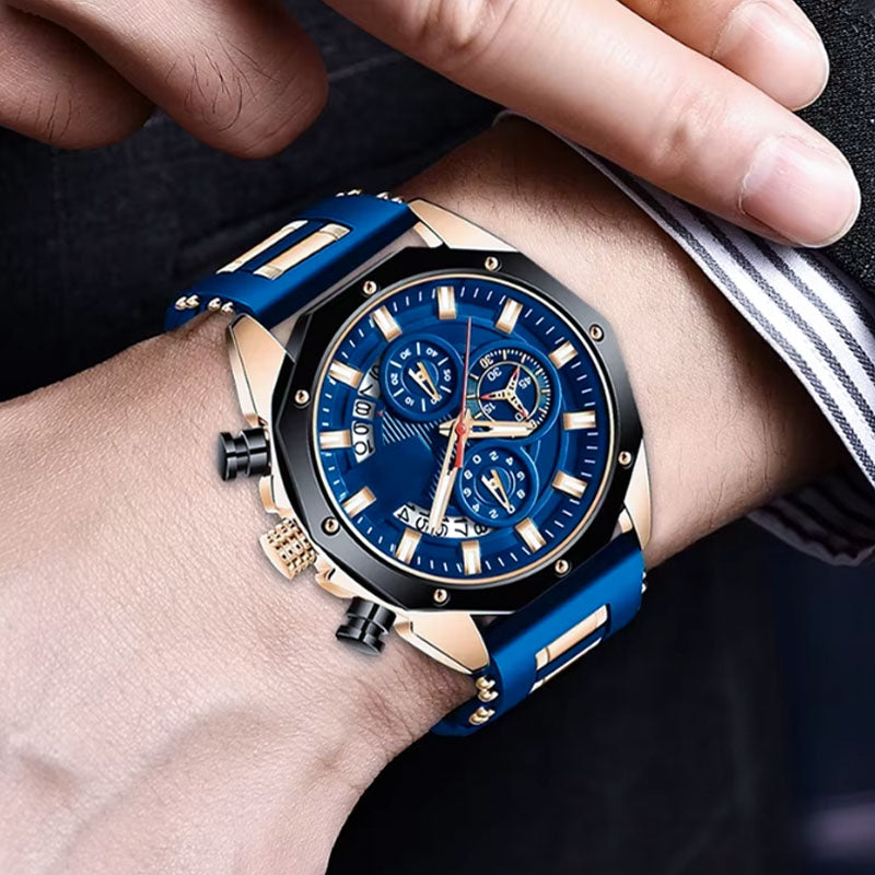 🔥Hot Sale🔥Stort urskive Kalender Quartz Business ur