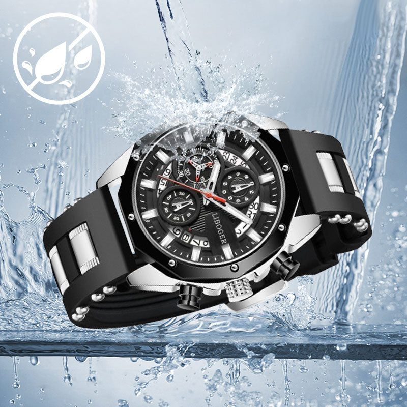 🔥Hot Sale🔥Stort urskive Kalender Quartz Business ur