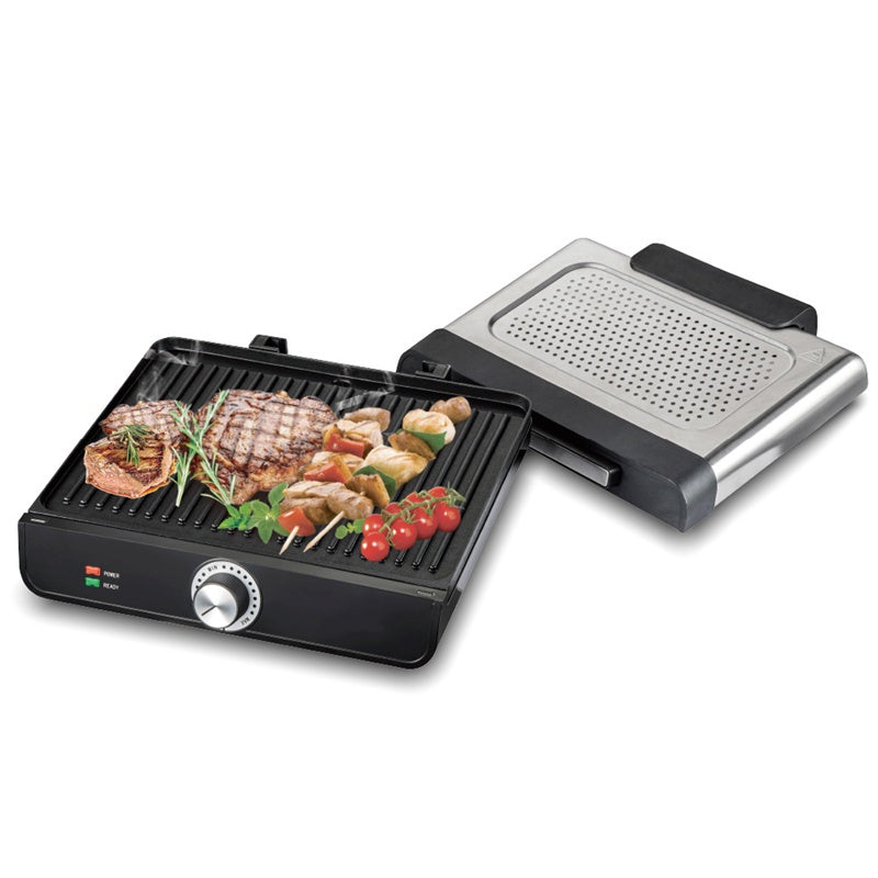 ⏳Begrænset tilbud⏰Røgfri indendørs grill 2200 W med nonstick-belægning🥩