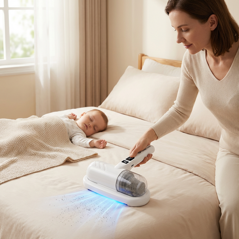 ⚡50.000+ SOLGT!💝Sengestøvsuger med UV-C-lys